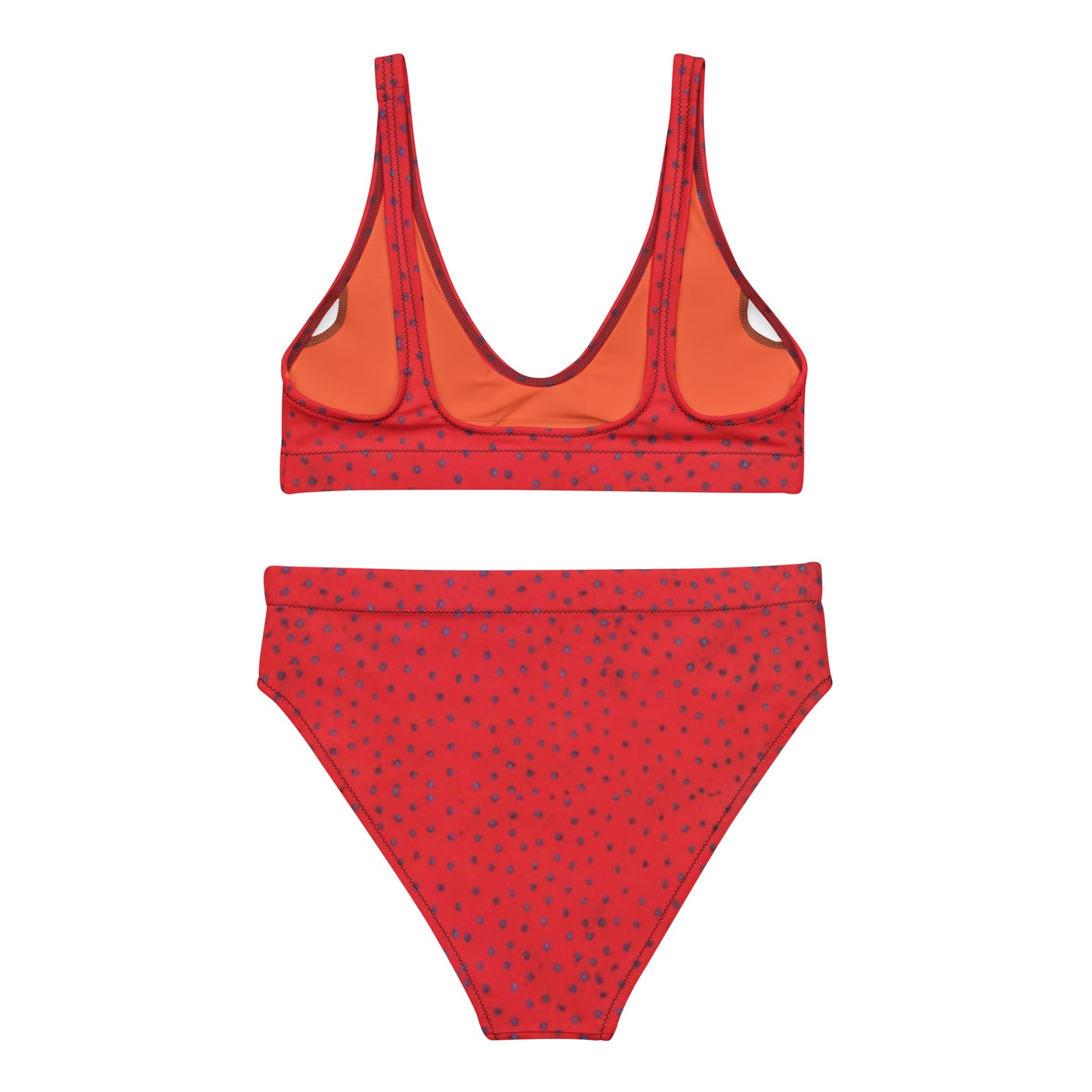 Coral Goddess - Recycled high-waisted bikini