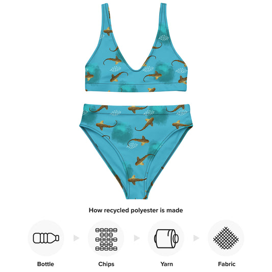 Shy shark Recycled high-waisted bikini