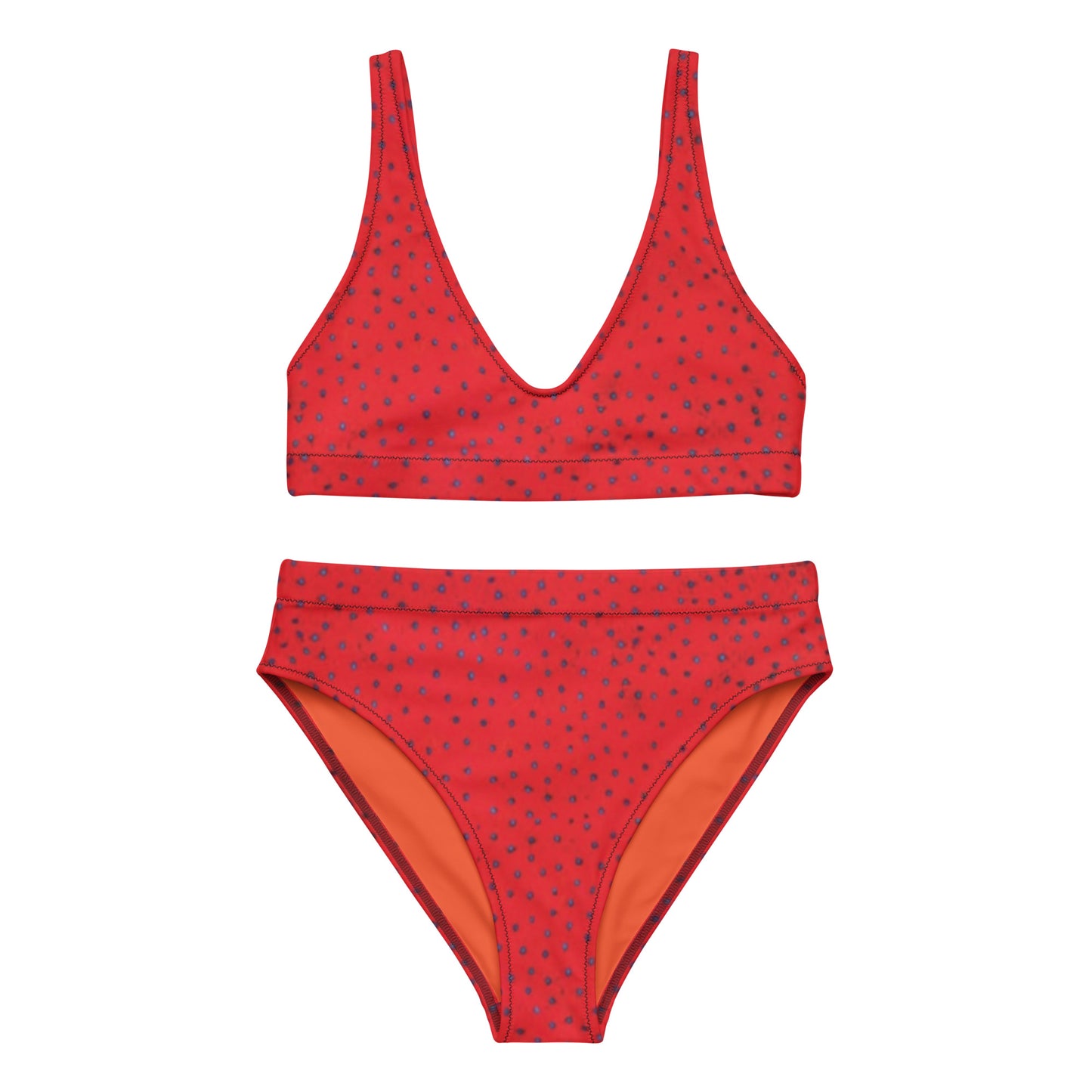 Coral Goddess - Recycled high-waisted bikini