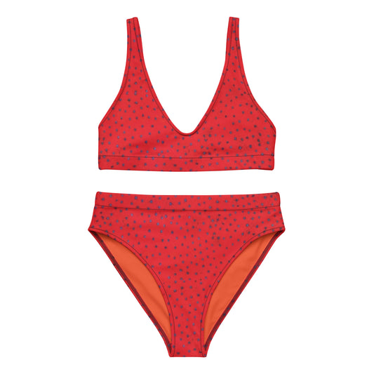 Coral Goddess - Recycled high-waisted bikini