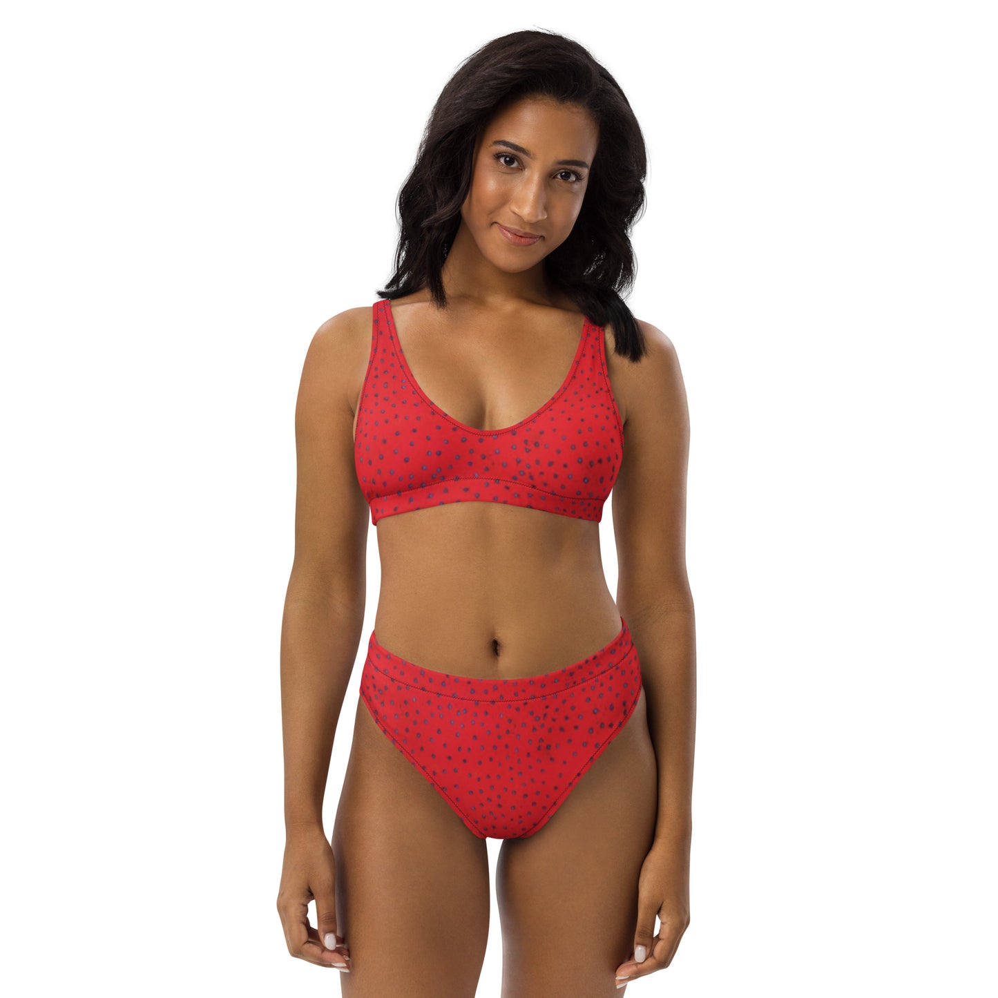 Coral Goddess - Recycled high-waisted bikini